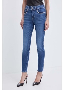 Guess jeansy damskie kolor niebieski W4GA34 D5923 ze sklepu ANSWEAR.com w kategorii Jeansy damskie - zdjęcie 172277860
