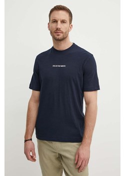 Sisley t-shirt bawełniany męski kolor granatowy z nadrukiem ze sklepu ANSWEAR.com w kategorii T-shirty męskie - zdjęcie 172277993