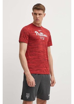 Nike t-shirt Philadelphia Phillies męski kolor czerwony z nadrukiem ze sklepu ANSWEAR.com w kategorii T-shirty męskie - zdjęcie 172278052