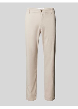 Spodnie materiałowe o kroju slim fit z fakturowanym wzorem model ‘LUTON’ ze sklepu Peek&Cloppenburg  w kategorii Spodnie męskie - zdjęcie 172280292