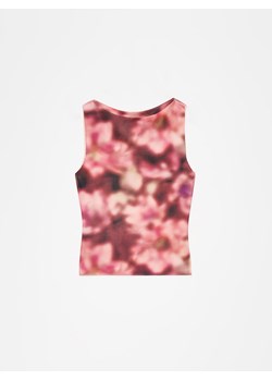 Mohito - Prążkowana wzorzysta bluzka - różowy ze sklepu Mohito w kategorii Bluzki damskie - zdjęcie 172282103