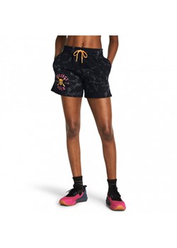 Damskie spodenki treningowe Under Armour Project Rock Underground Terry Shorts - czarne ze sklepu Sportstylestory.com w kategorii Szorty - zdjęcie 172284114