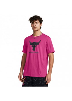 Męska koszulka treningowa Under Armour UA Project Rock Brahma Bull SS - różowa ze sklepu Sportstylestory.com w kategorii T-shirty męskie - zdjęcie 172284241