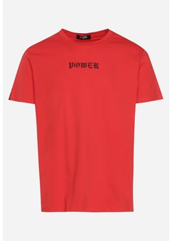 Czerwona Bawełniana Koszulka T-shirt z Nadrukiem Dorolia ze sklepu Born2be Odzież w kategorii T-shirty męskie - zdjęcie 172284700