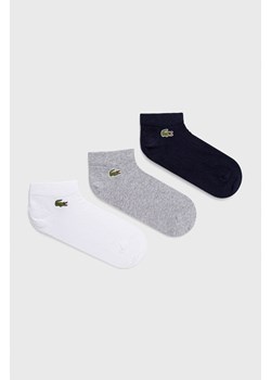 Lacoste skarpetki (3-pack) RA4183 męskie kolor szary RA4183-5KC ze sklepu PRM w kategorii Skarpetki męskie - zdjęcie 172284863