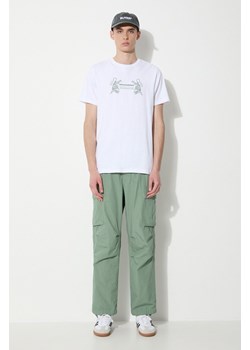 thisisneverthat spodnie bawełniane kolor zielony proste TN241WPARP02 ze sklepu PRM w kategorii Spodnie męskie - zdjęcie 172285041