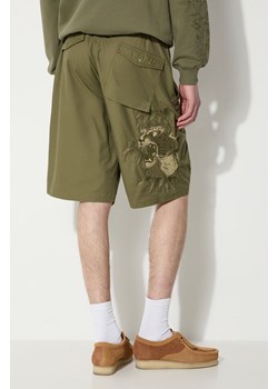 Maharishi szorty Maha Tiger Loose Snoshorts męskie kolor zielony 5099.OLIVE ze sklepu PRM w kategorii Spodenki męskie - zdjęcie 172285062