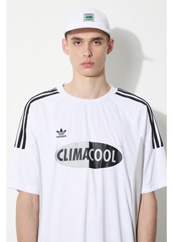 adidas Originals t-shirt Climacool męski kolor biały wzorzysty JH4964 ze sklepu PRM w kategorii T-shirty męskie - zdjęcie 172285104