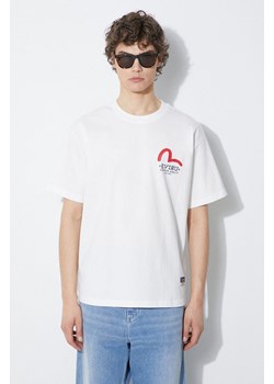 Evisu t-shirt bawełniany Godhead Daicock Printed SS Tee męski kolor biały z nadrukiem 2ESHTM4TS1085 ze sklepu PRM w kategorii T-shirty męskie - zdjęcie 172285122
