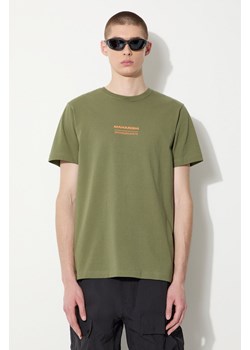 Maharishi t-shirt bawełniany Th Anniversary Aum męski kolor zielony z nadrukiem 1306.OLIVE ze sklepu PRM w kategorii T-shirty męskie - zdjęcie 172285134