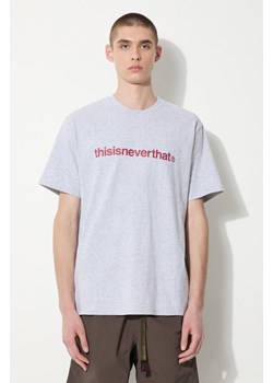 thisisneverthat t-shirt T-Logo Tee męski kolor szary z nadrukiem TN240TTSST01 ze sklepu PRM w kategorii T-shirty męskie - zdjęcie 172285142