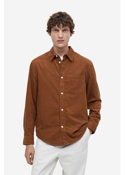 H & M - Sztruksowa koszula Regular Fit - Beżowy ze sklepu H&M w kategorii Koszule męskie - zdjęcie 172285184