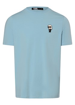 KARL LAGERFELD Koszulka męska Mężczyźni Bawełna jasnoniebieski jednolity ze sklepu vangraaf w kategorii T-shirty męskie - zdjęcie 172287450