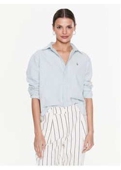 Polo Ralph Lauren Koszula 211891420001 Błękitny Relaxed Fit ze sklepu MODIVO w kategorii Koszule damskie - zdjęcie 172288673