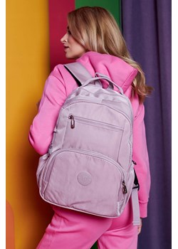 Pojemny plecak damski fioletowy z nylonu - Peterson ze sklepu 5.10.15 w kategorii Plecaki - zdjęcie 172289231