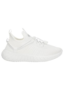 Białe Monochromatyczne Sneakersy Relaks Z Materiału ze sklepu Wojas w kategorii Buty sportowe damskie - zdjęcie 172289763