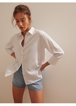 Mohito - Koszula z lnem - biały ze sklepu Mohito w kategorii Koszule damskie - zdjęcie 172289963