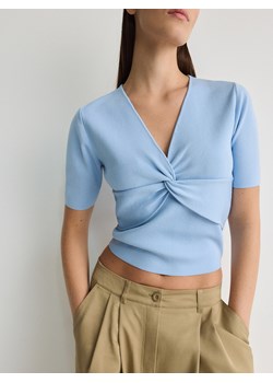 Reserved - Dzianinowa bluzka - jasnoniebieski ze sklepu Reserved w kategorii Bluzki damskie - zdjęcie 172290571