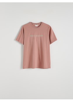 Reserved - T-shirt regular z aplikacją - brązowy ze sklepu Reserved w kategorii T-shirty męskie - zdjęcie 172290881
