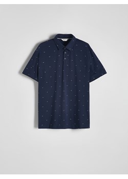 Reserved - Koszulka polo regular - granatowy ze sklepu Reserved w kategorii T-shirty męskie - zdjęcie 172290892