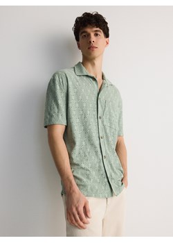 Reserved - Wzorzysta koszula comfort fit - jasnozielony ze sklepu Reserved w kategorii Koszule męskie - zdjęcie 172290900