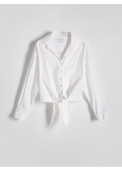 Reserved - Koszula z wiązaniem - biały ze sklepu Reserved w kategorii Koszule damskie - zdjęcie 172291160