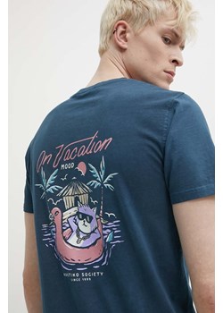 Kaotiko t-shirt bawełniany kolor granatowy z nadrukiem ze sklepu ANSWEAR.com w kategorii T-shirty męskie - zdjęcie 172291370