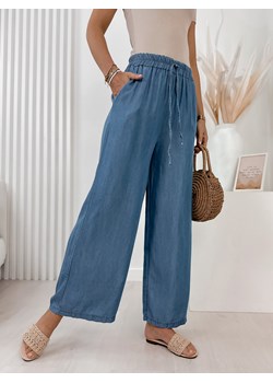 spodnie laki niebieskie one size ze sklepu UBRA w kategorii Spodnie damskie - zdjęcie 172291453