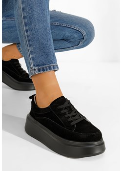 Czarne sneakersy na platformie Arara V2 ze sklepu Zapatos w kategorii Trampki damskie - zdjęcie 172291983