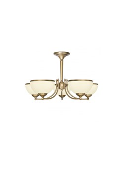 Stylowy złoty żyrandol z kloszami z ramką YR-S5AKE ze sklepu MN Interiors - Lampy mosiężne w kategorii Lampy wiszące - zdjęcie 172292150