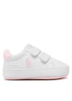 Sneakersy Polo Ralph Lauren Heritage Court Ii Ez Layette RL100733 White Smooth/Lt Pink w/ Lt Pink PP ze sklepu eobuwie.pl w kategorii Buciki niemowlęce - zdjęcie 172292171