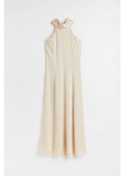 H & M - Satynowa sukienka na przyjęcie weselne - Beżowy ze sklepu H&M w kategorii Sukienki - zdjęcie 172292284
