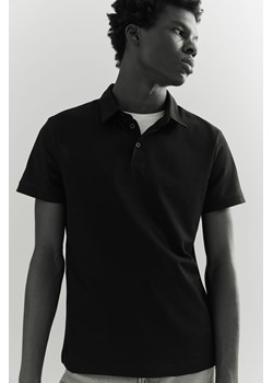 H & M - Top polo COOLMAX Slim Fit - Czarny ze sklepu H&M w kategorii T-shirty męskie - zdjęcie 172292302