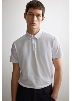 H & M - Top polo Slim Fit - Biały ze sklepu H&M w kategorii T-shirty męskie - zdjęcie 172292323