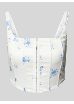 Krótki top z kwiatowym wzorem ze sklepu Peek&Cloppenburg  w kategorii Bluzki damskie - zdjęcie 172292551