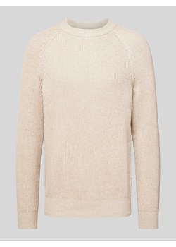 Sweter z dzianiny z efektem prążkowania ze sklepu Peek&Cloppenburg  w kategorii Swetry męskie - zdjęcie 172292794