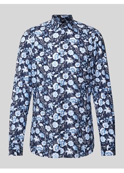 Koszula biznesowa o kroju body fit z kwiatowym nadrukiem model ‘Taviano’ ze sklepu Peek&Cloppenburg  w kategorii Koszule męskie - zdjęcie 172293020