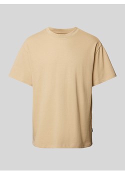 T-shirt z prążkowanym,okrągłym dekoltem model ‘HARVEY’ ze sklepu Peek&Cloppenburg  w kategorii T-shirty męskie - zdjęcie 172293053