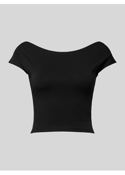 T-shirt krótki z dekoltem w łódkę ze sklepu Peek&Cloppenburg  w kategorii Bluzki damskie - zdjęcie 172293062