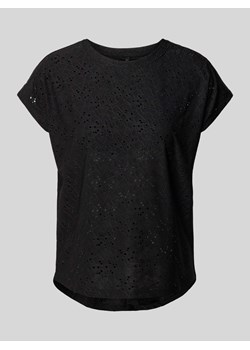 T-shirt z haftem angielskim model ‘SMILLA’ ze sklepu Peek&Cloppenburg  w kategorii Bluzki damskie - zdjęcie 172293090