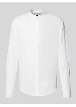 Koszula lniana o kroju regular fit ze stójką model ‘TAROK’ ze sklepu Peek&Cloppenburg  w kategorii Koszule męskie - zdjęcie 172293121