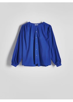 Reserved - Koszula z bawełny - niebieski ze sklepu Reserved w kategorii Koszule damskie - zdjęcie 172300684