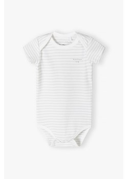 Bawełniane body w paski z krótkim rękawem ze sklepu 5.10.15 w kategorii Body niemowlęce - zdjęcie 172302004