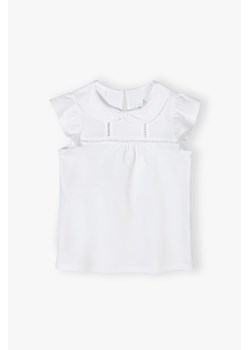 Biała elegancka bluzka dziewczęca z kołnierzykiem ze sklepu 5.10.15 w kategorii Bluzki dziewczęce - zdjęcie 172302024