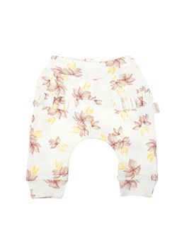 Spodnie bawełniane dla dziewczynki w kwiatki ze sklepu 5.10.15 w kategorii Odzież dla niemowląt - zdjęcie 172302040
