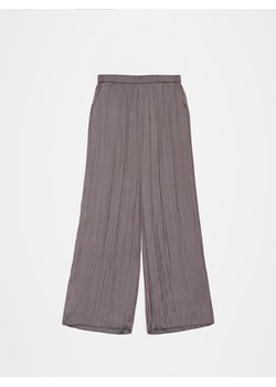 Mohito - Brązowe spodnie z szeroką nogawką - szary ze sklepu Mohito w kategorii Spodnie damskie - zdjęcie 172302891