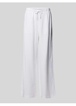 Spodnie lniane o kroju regular fit z nakładanymi kieszeniami ze sklepu Peek&Cloppenburg  w kategorii Spodnie damskie - zdjęcie 172305700