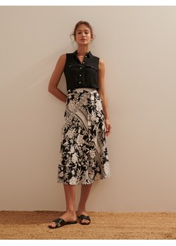 Mohito - Wiskozowa czarna spódnica midi - czarny ze sklepu Mohito w kategorii Spódnice - zdjęcie 172306310