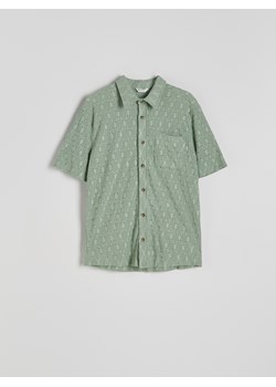 Reserved - Wzorzysta koszula comfort fit - jasnozielony ze sklepu Reserved w kategorii Koszule męskie - zdjęcie 172306522