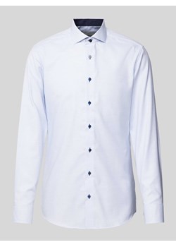 Koszula biznesowa o kroju slim fit z kołnierzykiem typu kent ze sklepu Peek&Cloppenburg  w kategorii Koszule męskie - zdjęcie 172309041